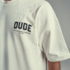 DUDE Shadow Logo Oversized T-Shirt -  White