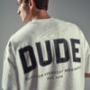 DUDE Shadow Logo Oversized T-Shirt -  White