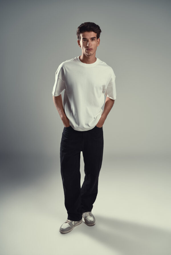 DUDE Basic Boxy Fit T-Shirt – Off White