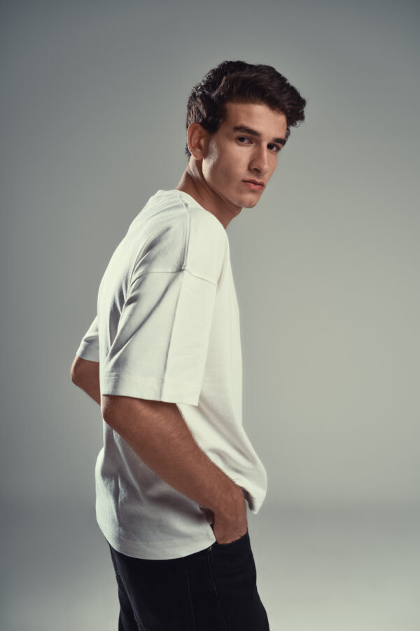 DUDE Basic Boxy Fit T-Shirt – Off White