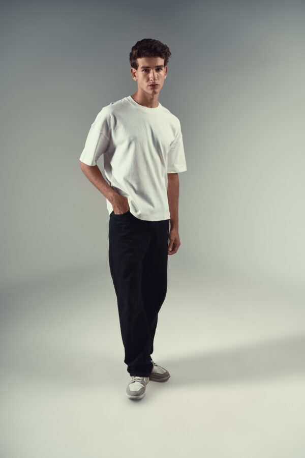 DUDE Basic Boxy Fit T-Shirt – Off White