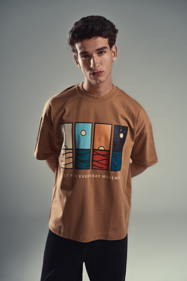 DUDE Horizon Graphic T-Shirt – Burnt Orange