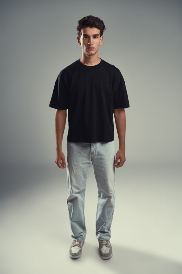 DUDE Basic Boxy Fit T-Shirt – Black