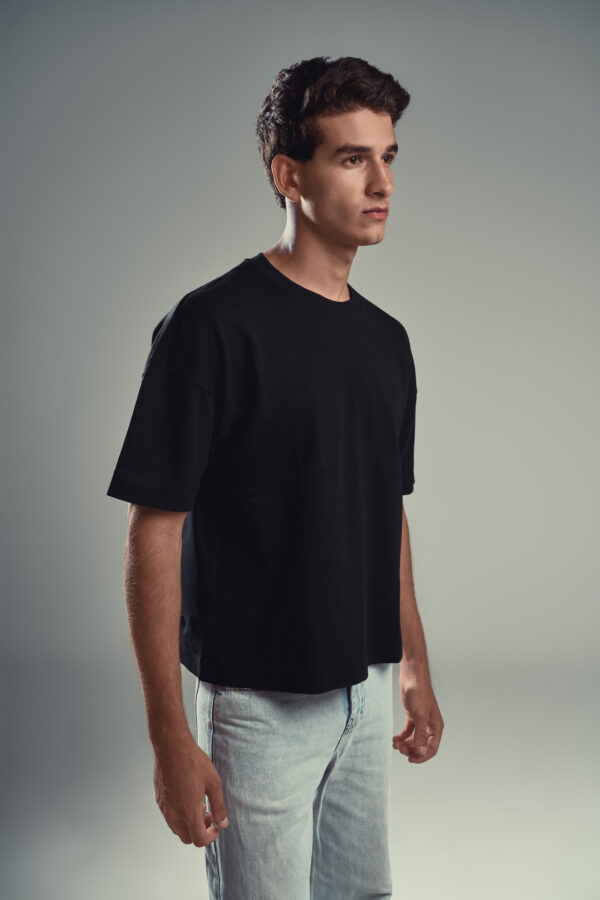 DUDE Basic Boxy Fit T-Shirt – Black