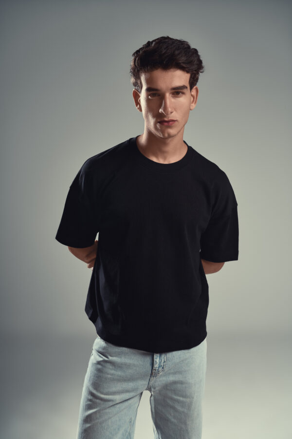 DUDE Basic Boxy Fit T-Shirt – Black