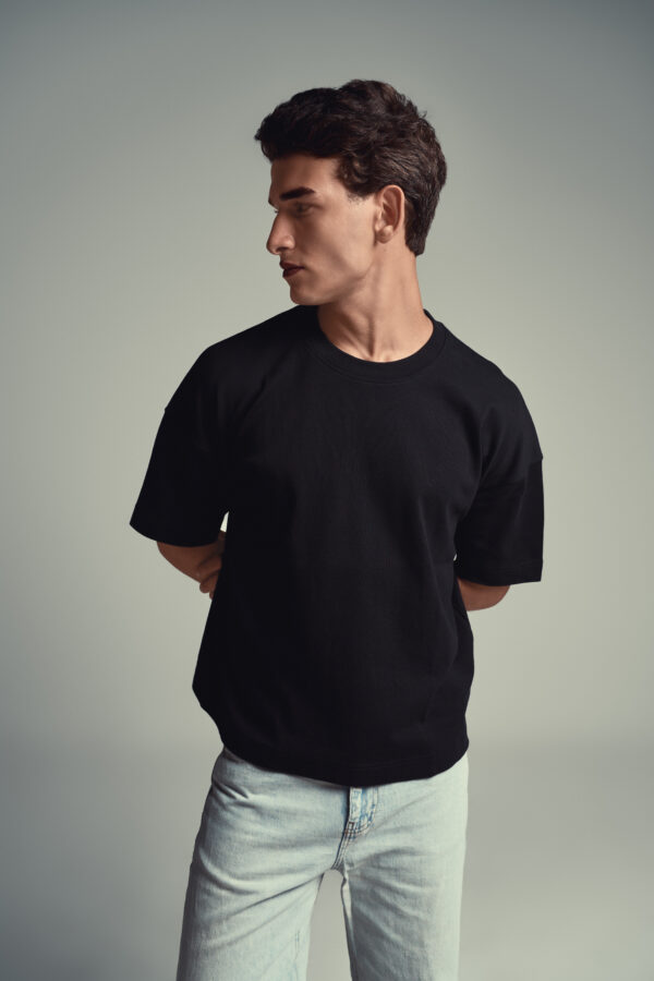 DUDE Basic Boxy Fit T-Shirt – Black