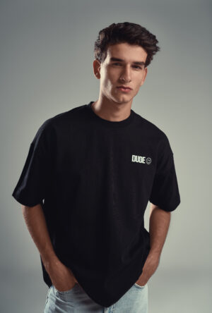 DUDE Signature Oversized T-Shirt - Black